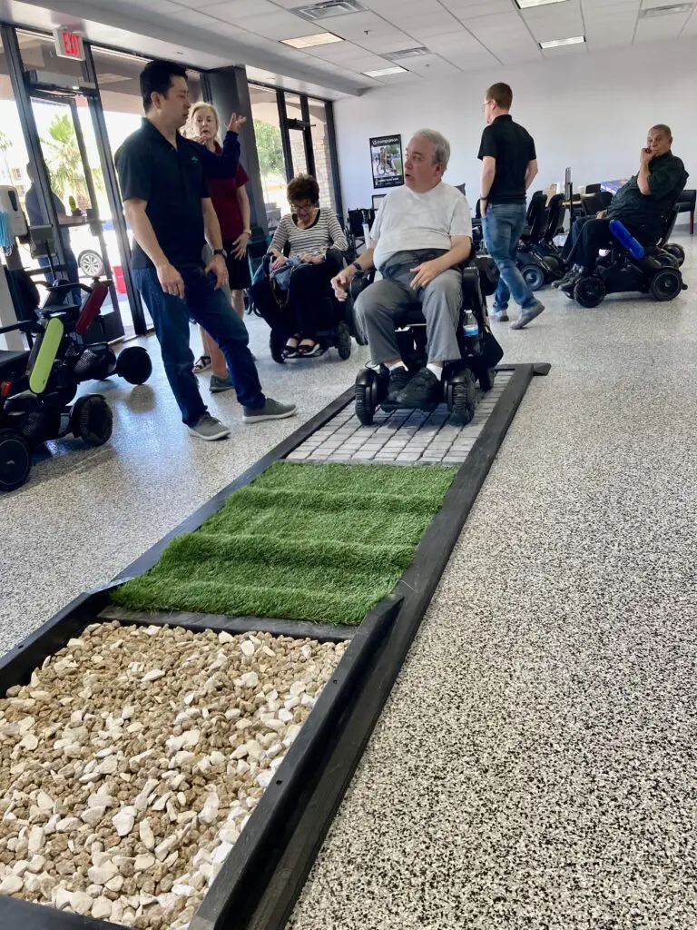 Unable To Walk Man In The New Tech Mobility Wheelchair