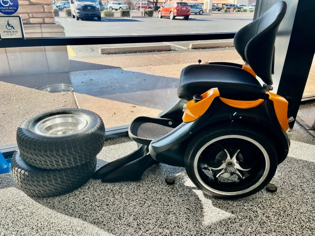 WHILL Mobility Device with strong wheels